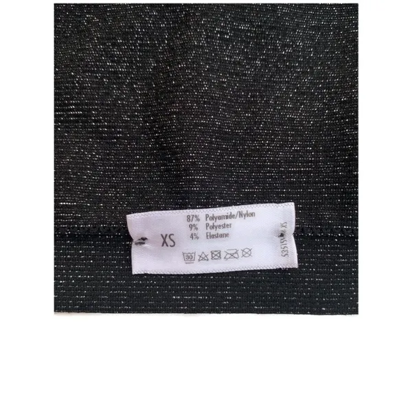 Wolford Black Metallic Long Sleeve Top XS - Image 5