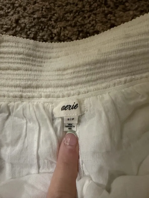 Aerie Skirt Ruffle White - Image 2