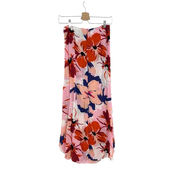 Le Salty Label Skirt Midi Knotted‎ Wrap Floral Print Pink Size Small - Image 7