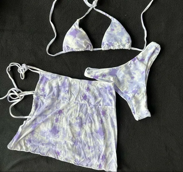 Boutique Purple tie dye three pieces set - Image 2