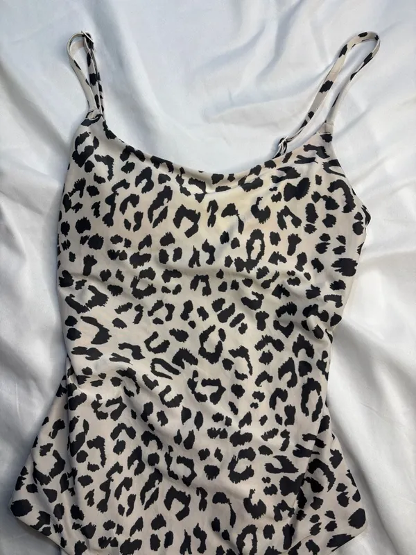 Aerie Leopard Print Full Coverage Tie-Back One Piece Swimsuit - Image 2