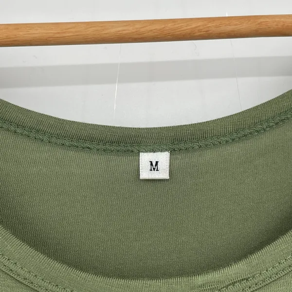 Olive Green Stretchy Maternity Baby Shower Pregnant Party Photos Maxi Dress M - Image 4