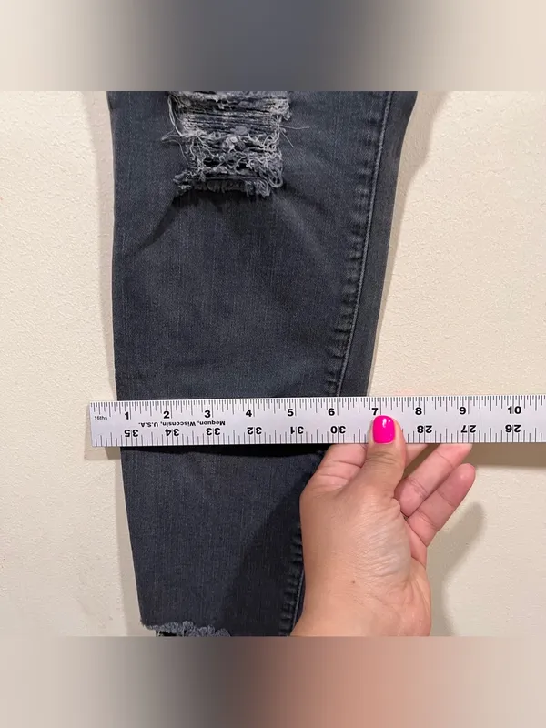 MOTHER The Stunner Zip Fly Ankle Step Fray Stretch Denim Jean Size 26 - Image 5