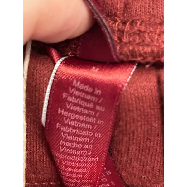 Skims Cotton Fleece Classic Straight Leg Pant Merlot medium new with tags - Image 9