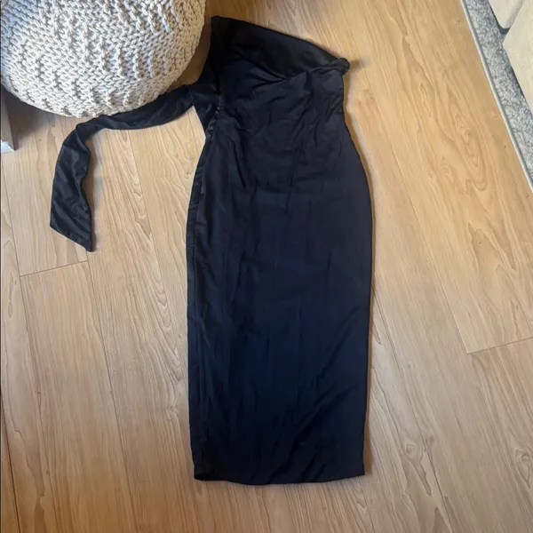 CLEO HALTER TIE MIDI DRESS Black Size XXS - Image 3