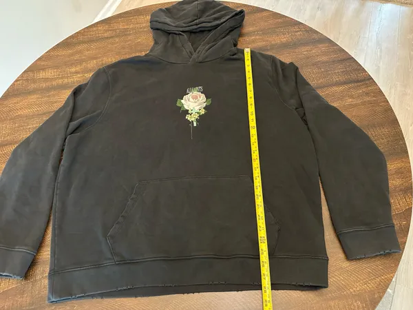 AllSaints Wreath Oth Rose Cross Hoodie Pullover Black XXL - Image 5