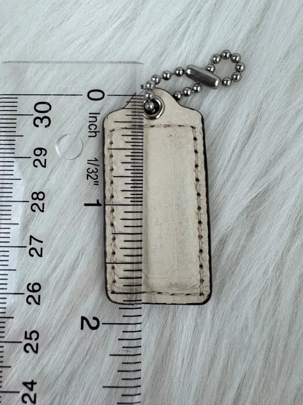Coach Hang Tag Bag Charm Key Fob Cream 1.75"x1" - Image 5
