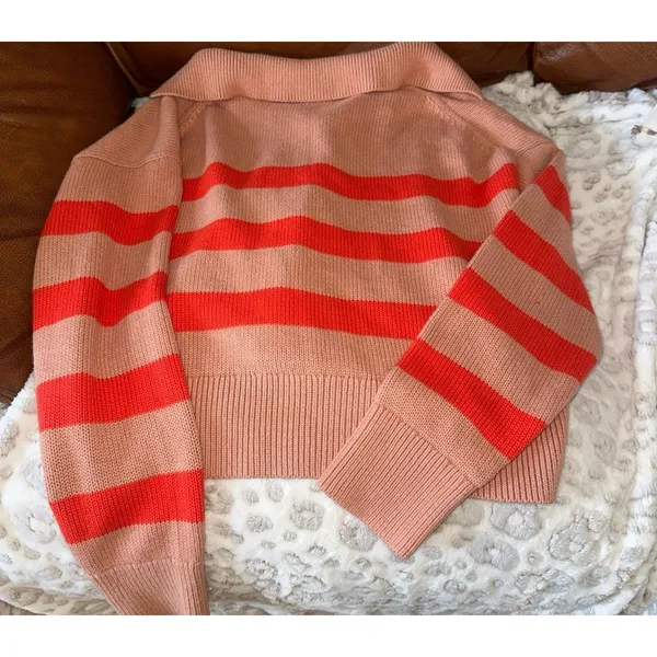 Velvet striped collared sweater - Image 3