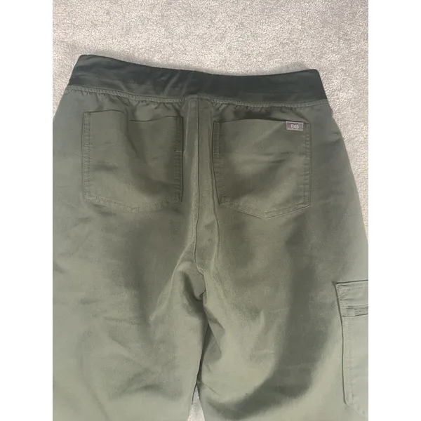 FIGS Zamora Jogger Scrub Pants Dark Olive Green Drawstring Women S/P - Image 8
