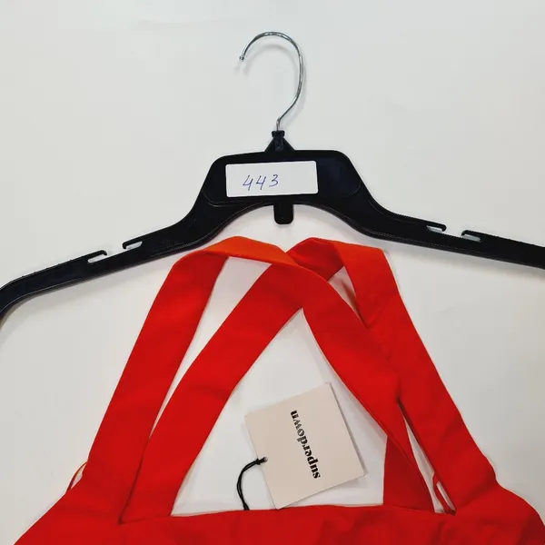 Superdown Elva Halter Tie Top in Poppy - Image 8