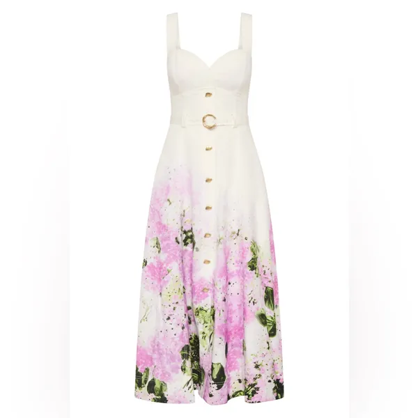 AJE EARTHA MIDI DRESS US4 White Size 4 - Image 6