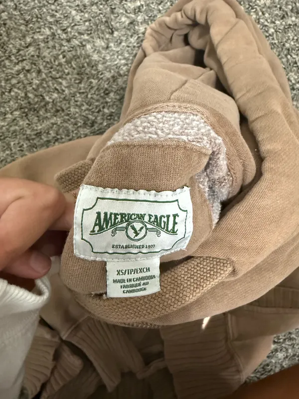 tan american eagle hoodie  - Image 2