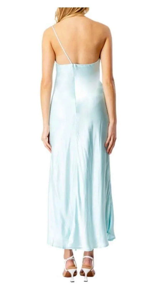 Bardot MINT Women's Asymmetric-Hem Satin Dress - Image 3