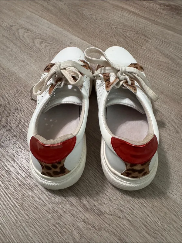 Johnston & Murphy Nora Leather Sneakers Leopard Women’s 8 - Image 5
