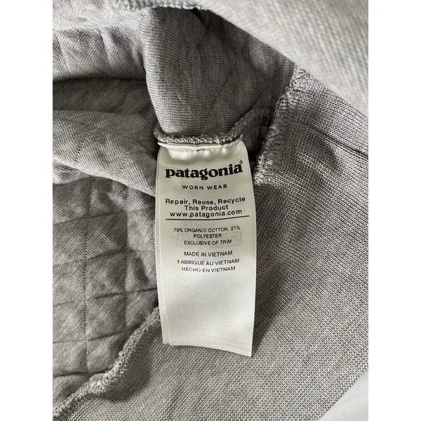 Patagonia Women's Organic Cotton Quilt Snap T Pullover Gray And Lilac Sz‎ XS - Image 7