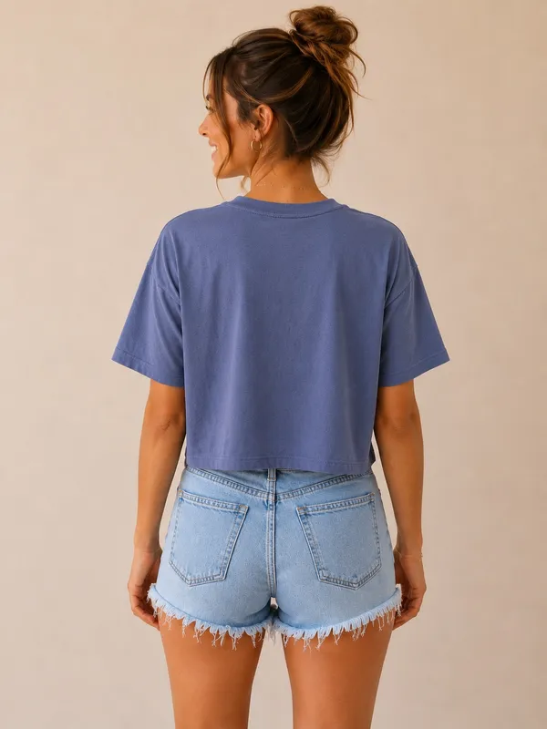 Thereabouts Blue Dilly Dally Crop Top Size XL - Image 2