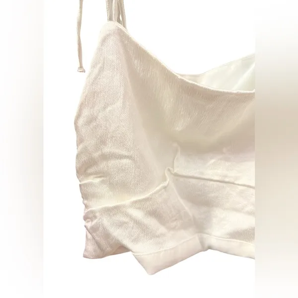 Zara Satin Effect cropped Top with Tie shoulders - Image 6