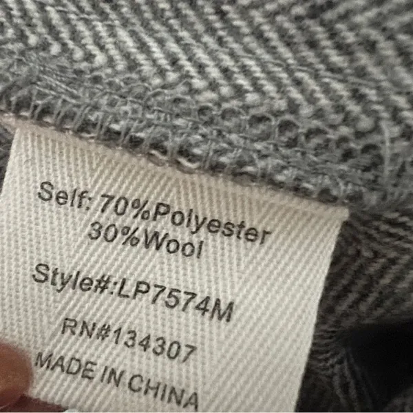 Line & Dot Paola Wool Blend High Rise Belted Trousers Grey L NWT - Image 12