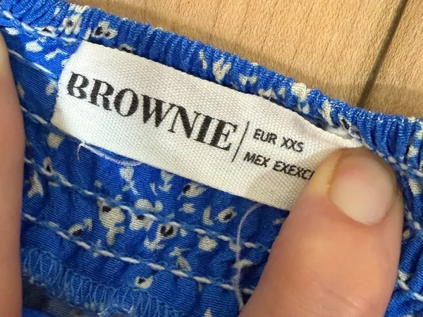 Barcelona Spain Brand Brownie Skirt Skort Blue Floral Size XXS - Image 7