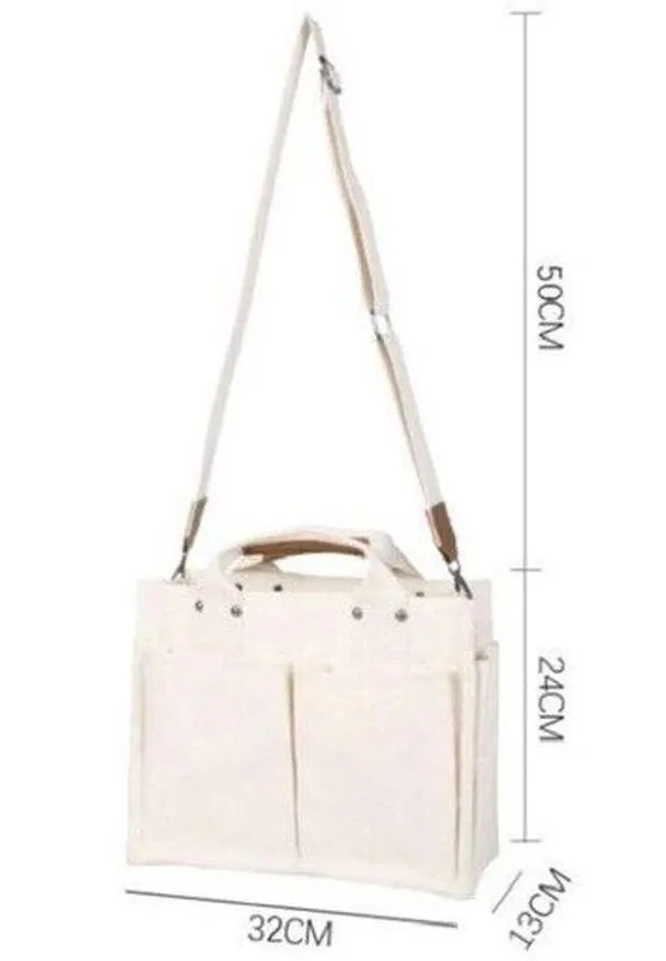 COPY - Durable Canvas Tote Bag with Handle, Magnetic Snap Closure Large Capacity - Image 5