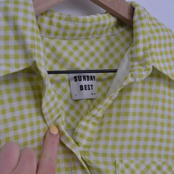 Aritzia Sunday Best Elisa Gingham Crop Shirt and Shorts Matching Set S - Image 5