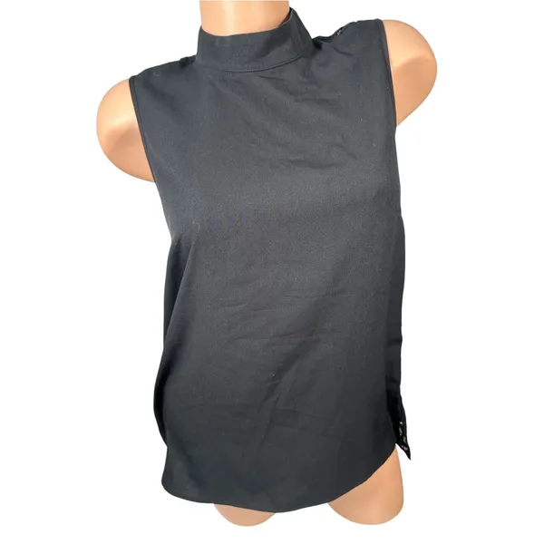 French Connection Medium Tank Top Blouse Womens Lace Black Sleeveless Sheer - Image 3