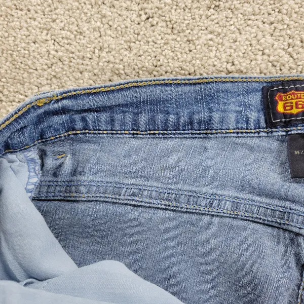 VTG 90s Route 66 Womens Jeans 4 Blue Bootcut Med Wash Mid Rise Stretch Denim - Image 4