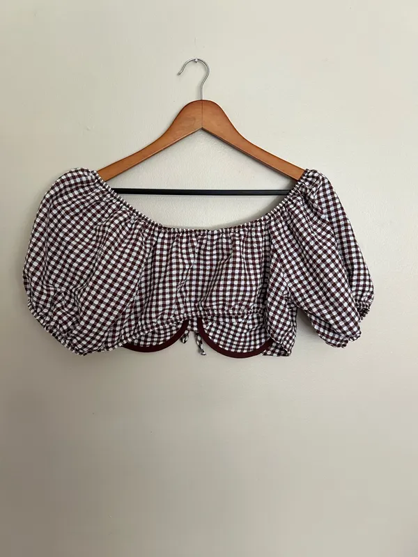 Wild Fable Gingham crop top (L) - Image 5