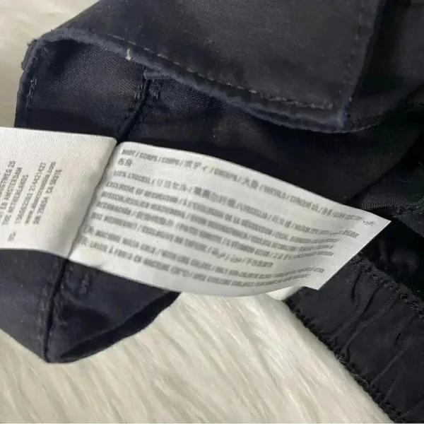 Abercrombie & Fitch Black Pants Tie Ankle Black Joggers Size Medium High Waist - Image 4