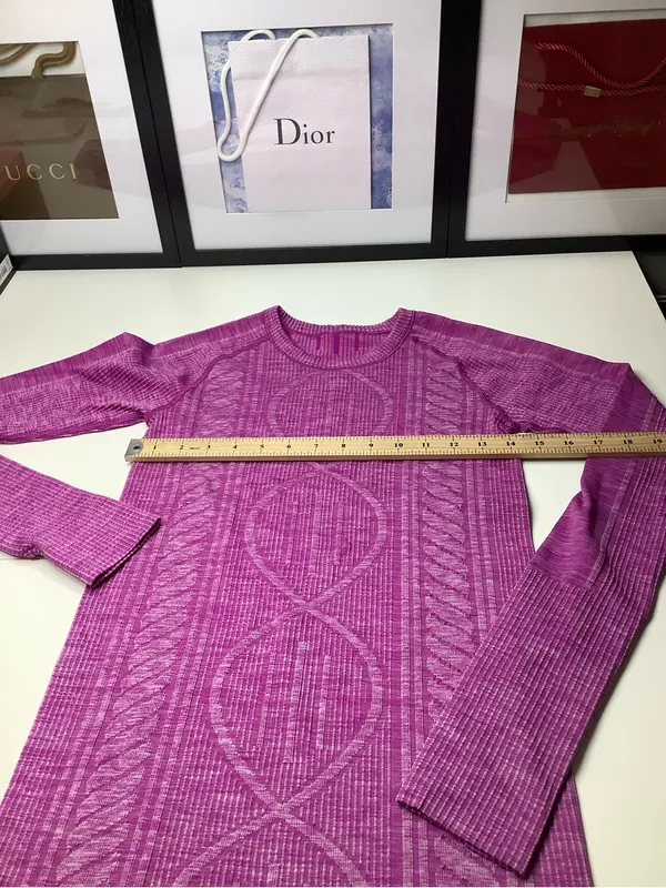 Lululemon Rest Less Crewneck Pullover in Heathered Ultra Violet Hue Size 4 NWOT - Image 4