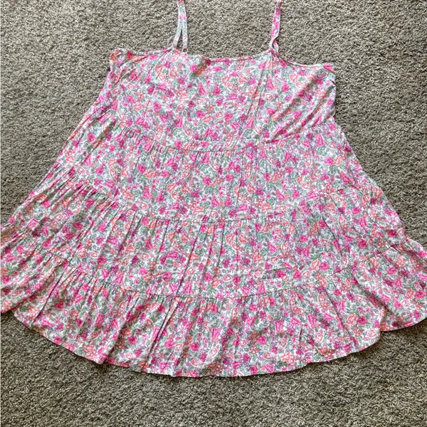 Old Navy Pink Floral above the knee Dress - Image 3