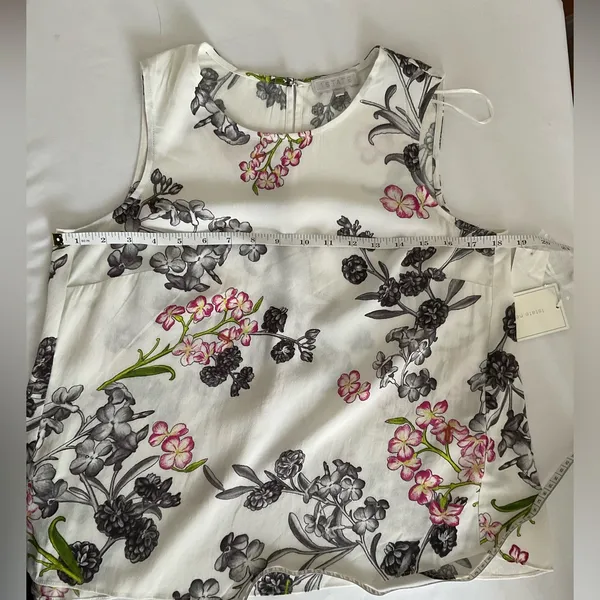 1‎ State Floral-Print Split-Back Cloud Tank Top Women's Size XS - Image 8
