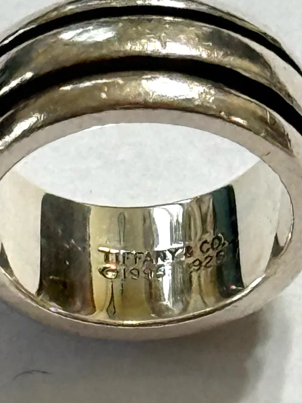 Tiffany & Co. Atlas Groove Sterling Silver Band with Double Grooves Size 6 - Image 7