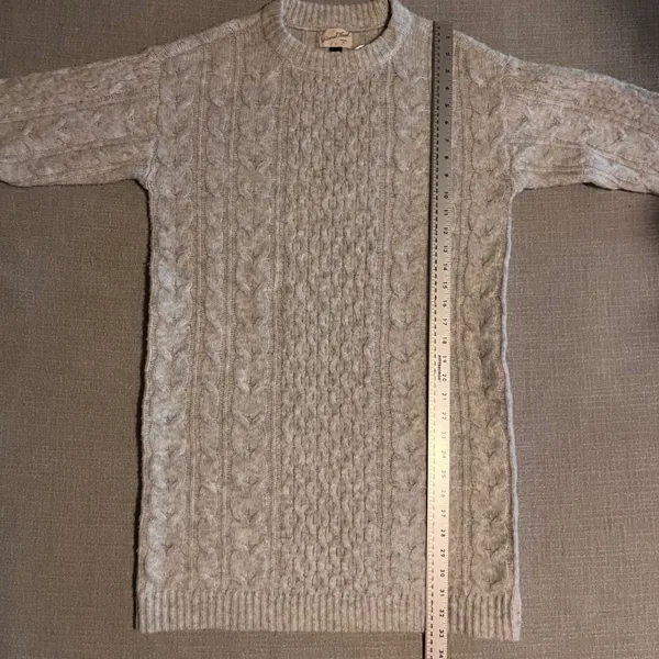 Universal Thread‎ Women Cable Knit Sweater Dress Light Gray XS - Image 7