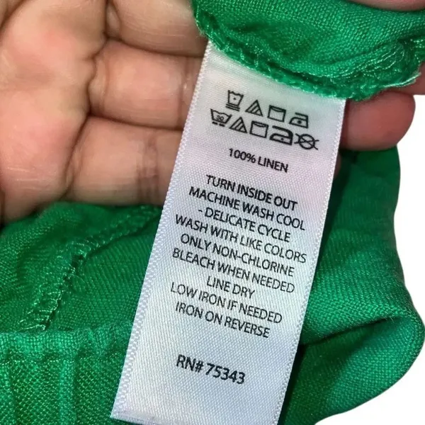 C&C California Green 100% Linen Pull On Shorts Size Small Lightweight #500 - Image 3