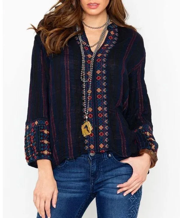 Johnny Was Workshop Vika Paris Effortless Blouse - Image 9