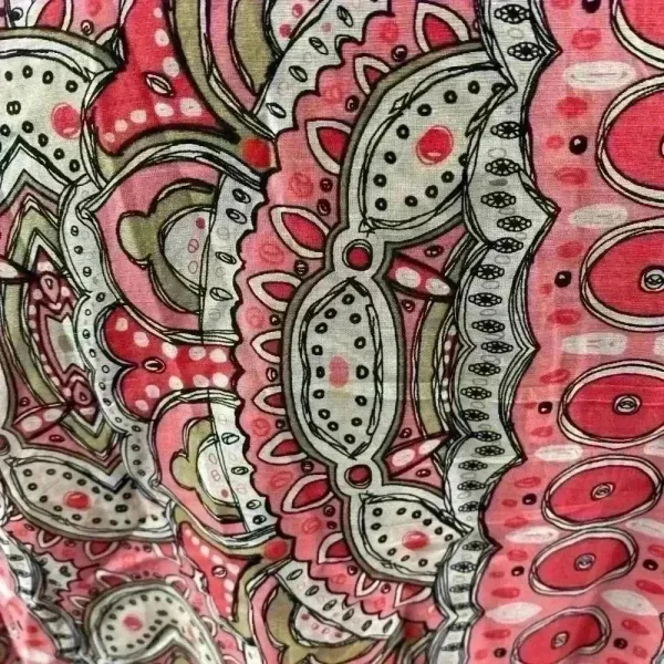 Tommy Bahama Paisley Multicolor V Neck Tunic Top Blouse Sheer Cover Up Women M - Image 4