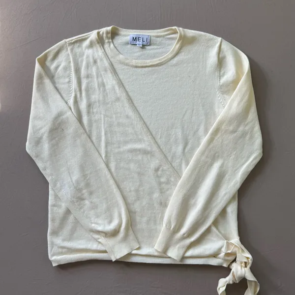 Meli Basic Tie Waist Wrap Sweater - Image 4