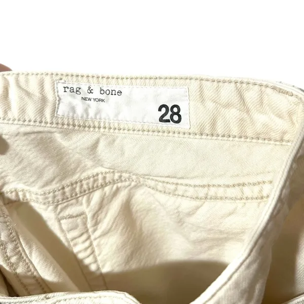 Rag & Bone Low-rise Baggy Boyfriend Beige Denim Size 28 - Image 6