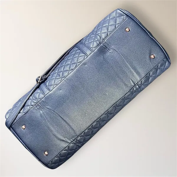 NEW Ms Lovely Navy Quilted Weekender Travel Duffel‎ Bag 22" Rose Gold Carry On - Image 7