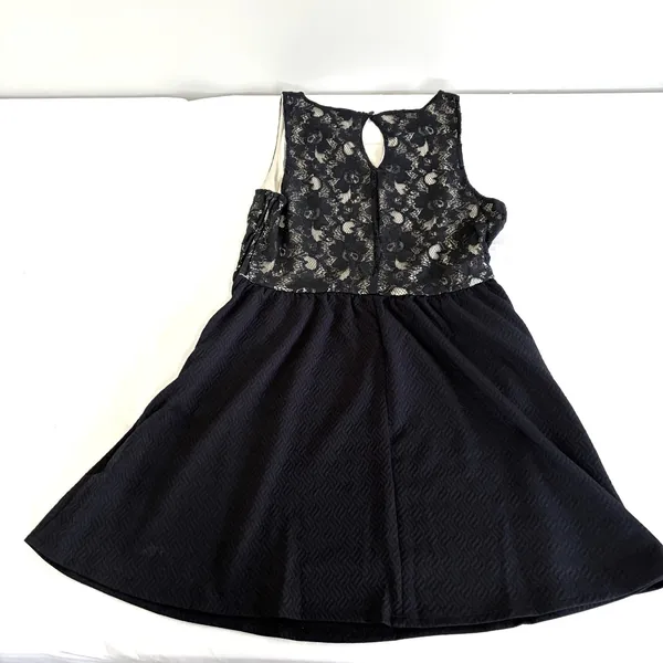 Rewind Navy Lace Skater Dress Large Y2K‎ Coquette Aesthetic Romantic Goth Chic - Image 3