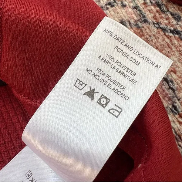 Patagonia Midweight Capilene Baselayer Crimson Red Pullover Zip Neck Shirt XS - Image 8