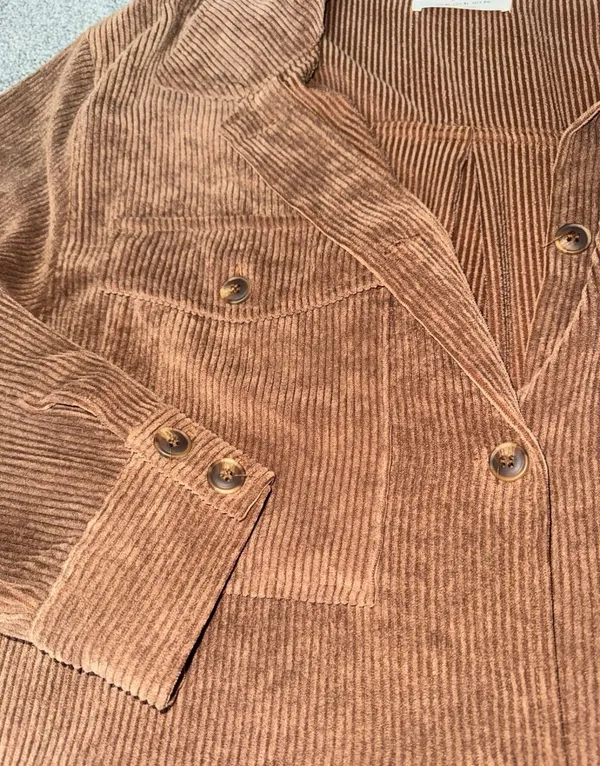 Brown Corduroy Shacket - Image 2