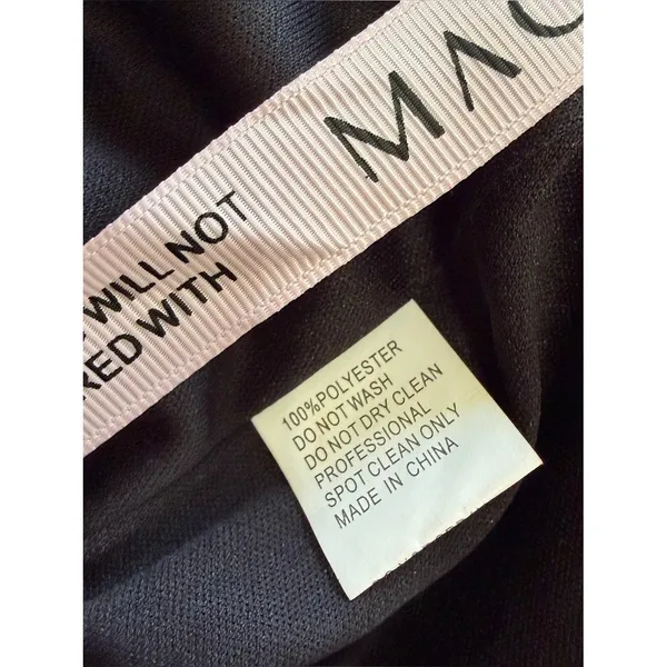 MAC DUGGAL NWT Black One Shoulder Feather Trim Gown, Size 6 ($398) - Image 10