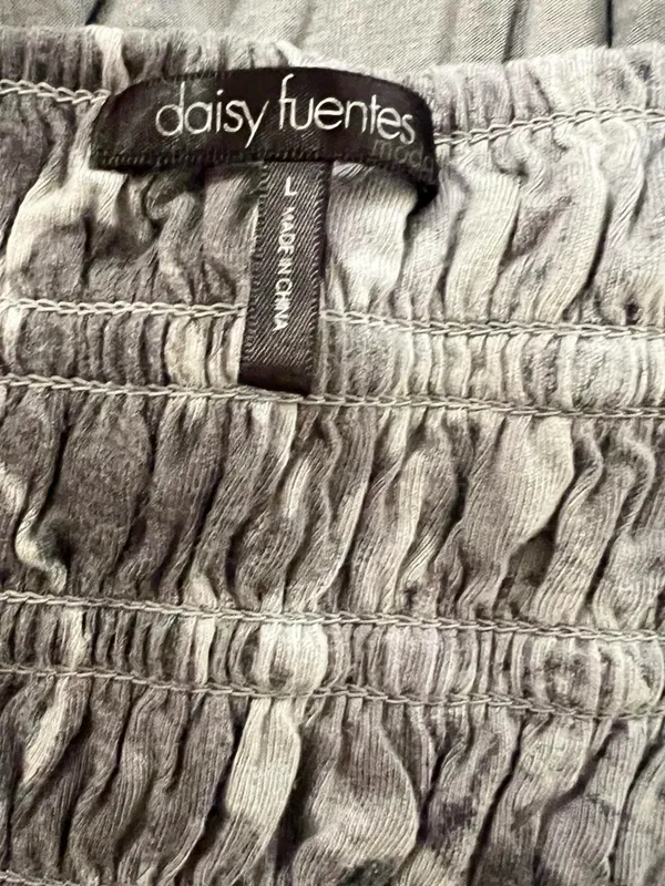 Gray strapless animal print dress - Image 6