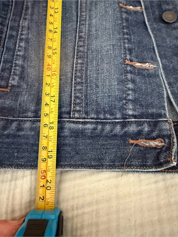 Old Navy Dark Blue Denim Jacket - Classic Trucker Style - Image 3