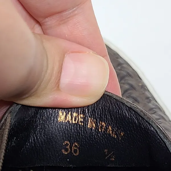 M. Gemi Cerchio Leather Slip On Shoes in Brown Size 6‎ - Image 7