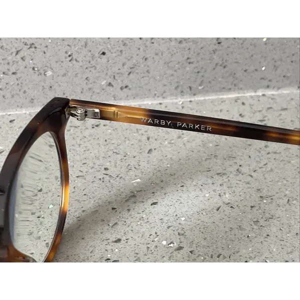 Warby Parker Sadie M 225 Round Eyeglasses Frames Only 49-20-140 Tortoise - Image 6
