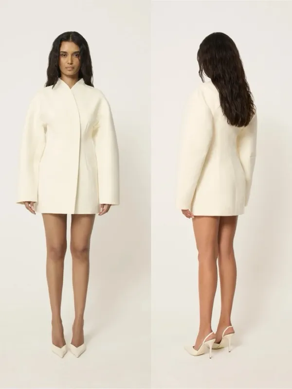 khy | Tailored Mini Dress White Size XS - Image 2