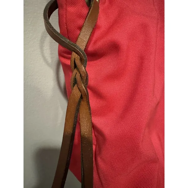 Dooney & Bourke Nylon Tobi Tote Leather Handles DB Pink Brown‎ - Image 3